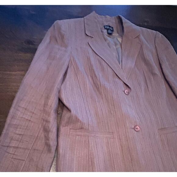 ⭐️ Vintage 100% Linen Rafaella Blazer Button Up Jacket Womens 14 Brown Neutral - Picture 4 of 5